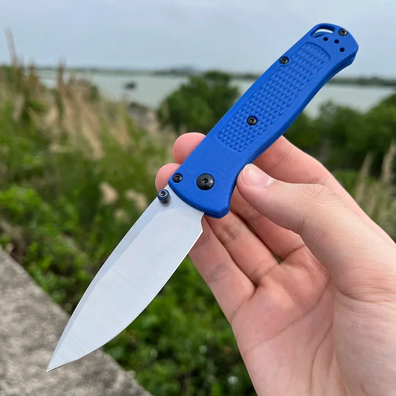 BM 535 Blue Handle Folding EDC Knife CPM-S30V Blade Nylon Fiber Handle Knife Portable Hiking Camping Self-defense Tactical Knife