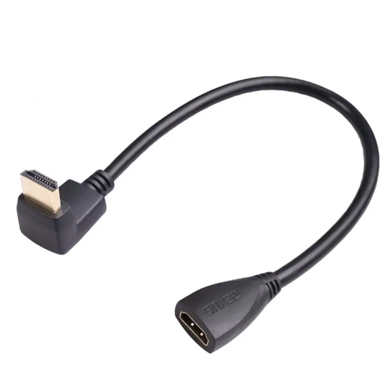 RYRA kabel przedłużający HDTV Mini z wejściem HDMI do telewizora HDTV kabel męski na żeński pod kątem 90 stopni w prawo konwerter Adapter złącze