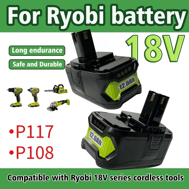 NEW Replacement battery for Ryobi 18V P108 Li-ion Battery RB18L50 RB18L40 P104 P105 P107 Electric Tools