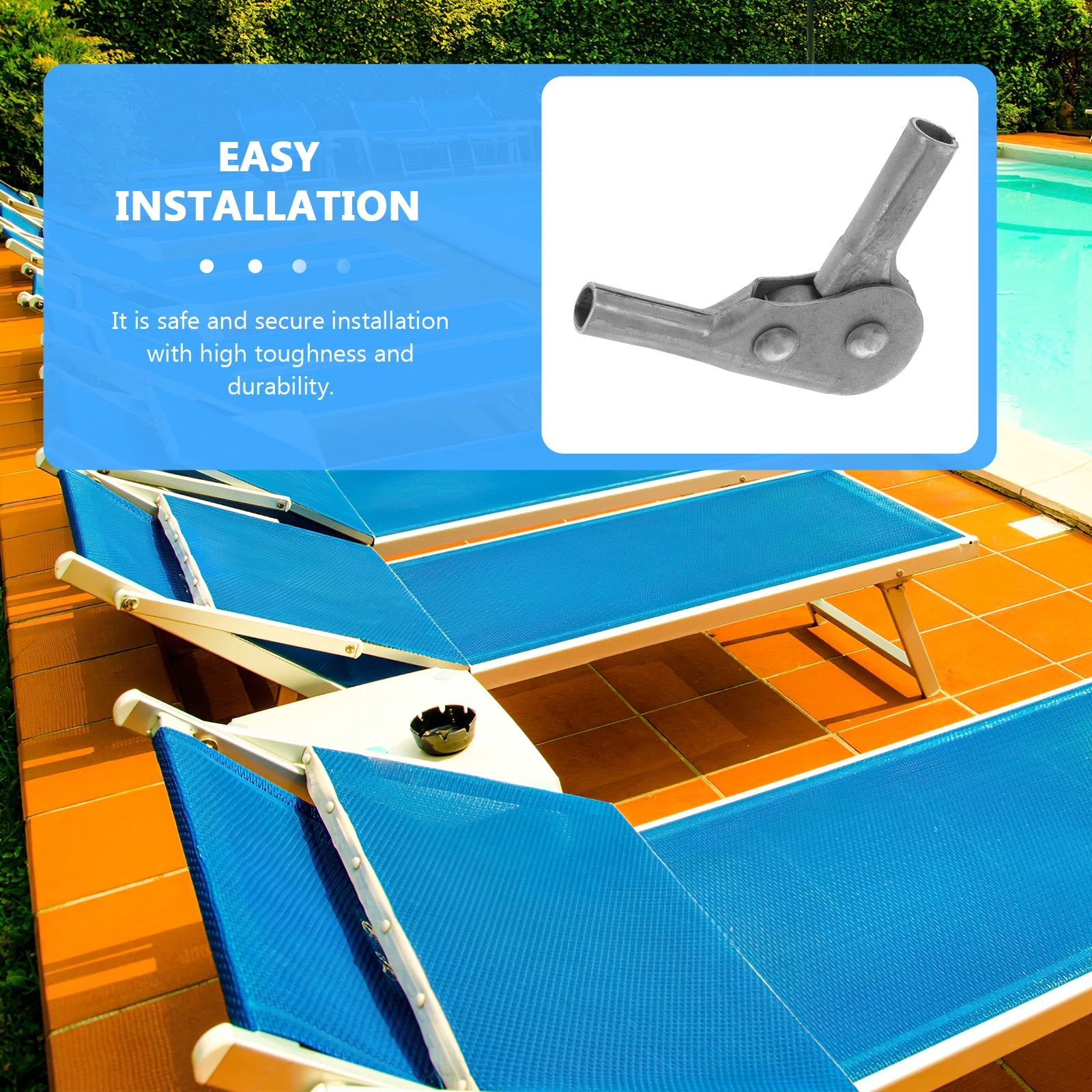 

4pcs Folding Sofa 3-Gear Self-Locking Support Hinge Heavy Duty Durable Furniture Hardware For Couch Joint Beach Chair Lift