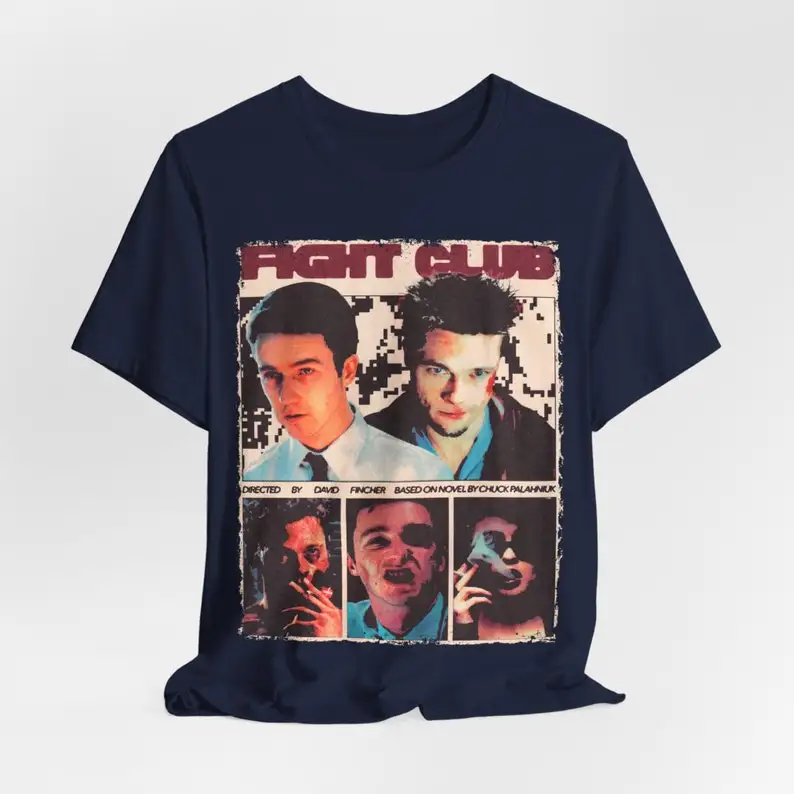 Aesthetic Fight Club Vintage Movie Streetwear Unisex Classic Graphic Unisex Short Sleeve T-Shirt