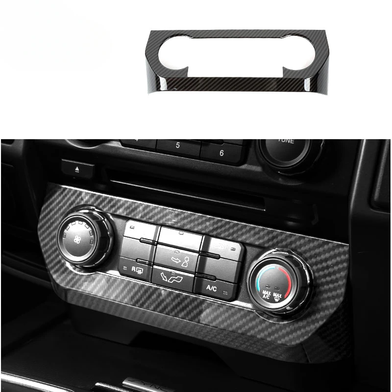 

Fit for Ford Raptor F150 2015-2020 Car Styling 1 pc carbon fiber colorCar Interior Air Conditioning Decoration Cover