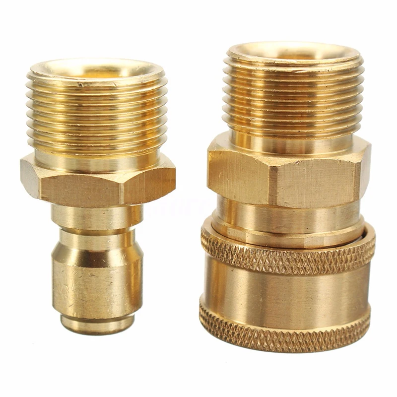 2Pc Tuin Gewrichten Adapters M22 3/8 \\\ "Quick Release Adapter Connector Koppeling 14.8MM Voor Hogedrukreiniger tuingereedschap