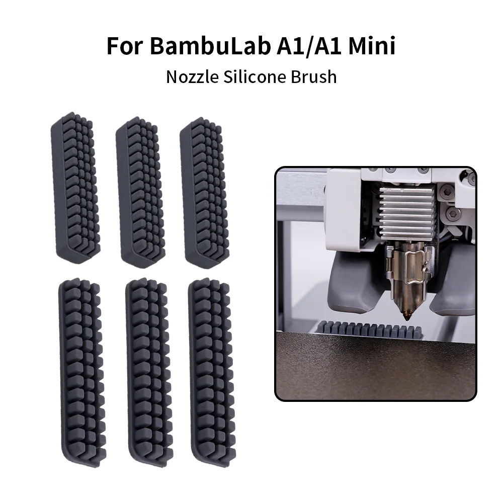 

Щетка-насадка для Bambu Lab A1/A1mini, силиконовая щетка для стеклоочистителя, скребберы с насадкой, инструмент для чистки деталей 3D-принтера Bambulab