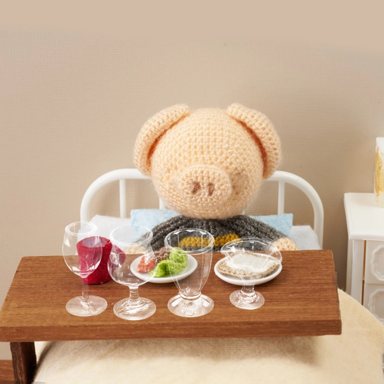 

26pcs Mini Ice Cream Set Small Dessert Bowls With Plastic Spoons Forks For Kids Role Play Birthday Party School Activities Ice