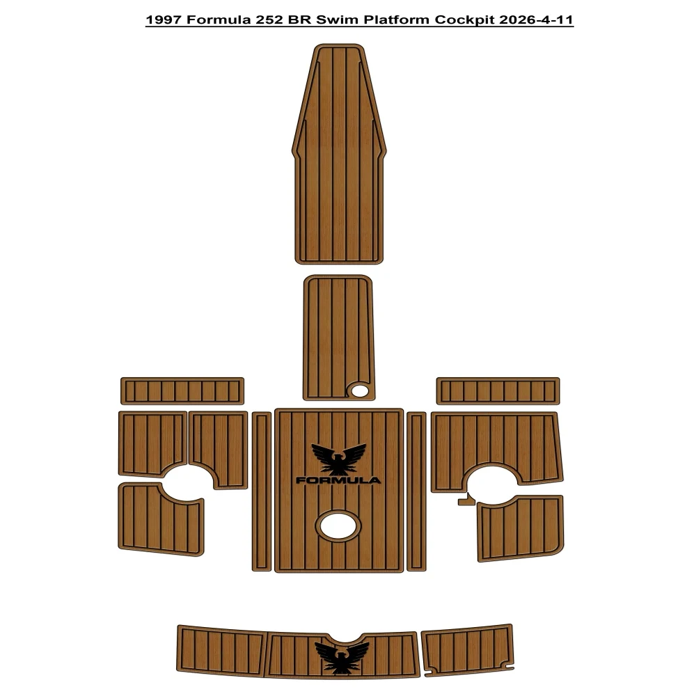 

Накладка на палубу для лодки 1997 Formula 252 BR, EVA-материал, имитация тика, в стиле SeaDek Gatorstep, самоклеящаяся