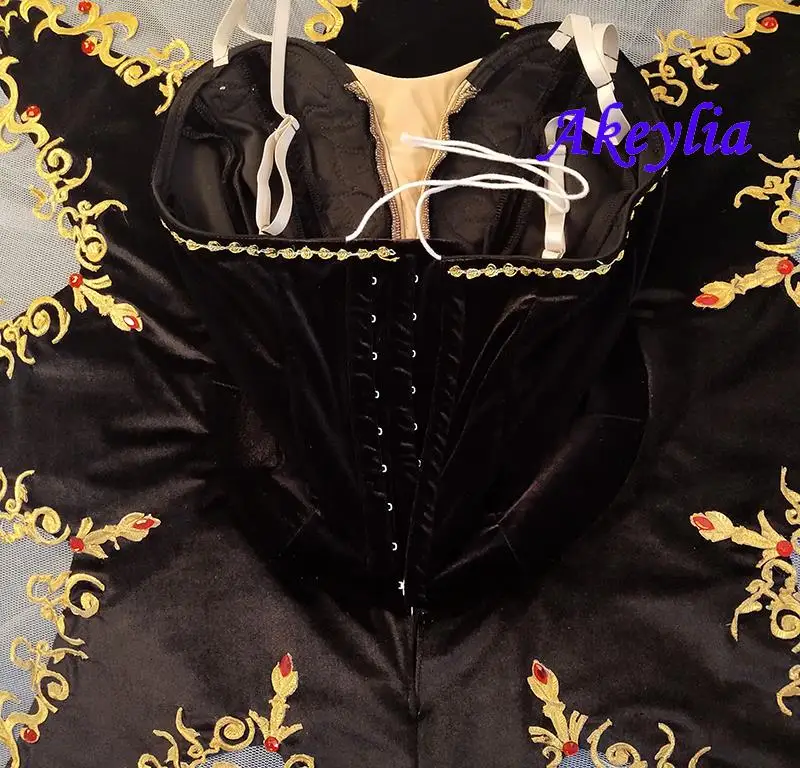 Esmeralda BLack Green Professional Ballet Tutu Girls Pancake Platter Performance Tutus Concert Competition Ballet Stage Costume