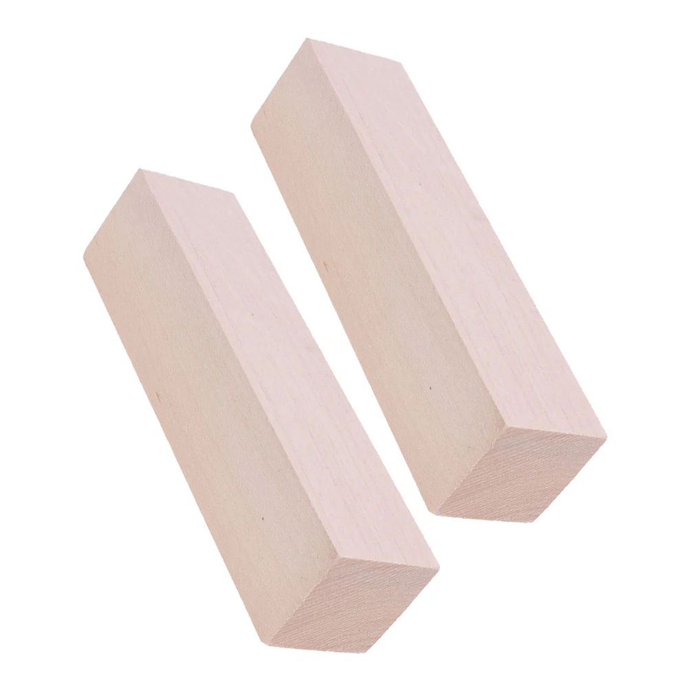 

2pcs Basswood Wood Carving Tool Craft Wooden Project Hobby Project Rectangular Starter Wood Carving Hobby Supplies