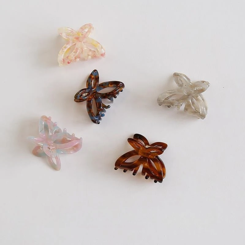 أغطية الرأس الإناث كليب فراشة جوفاء لعوب نصف التعادل انتزاع الشعر كليب صغير خلات مشبك شعر القرش زاجيم الخلفي رئيس الديكور