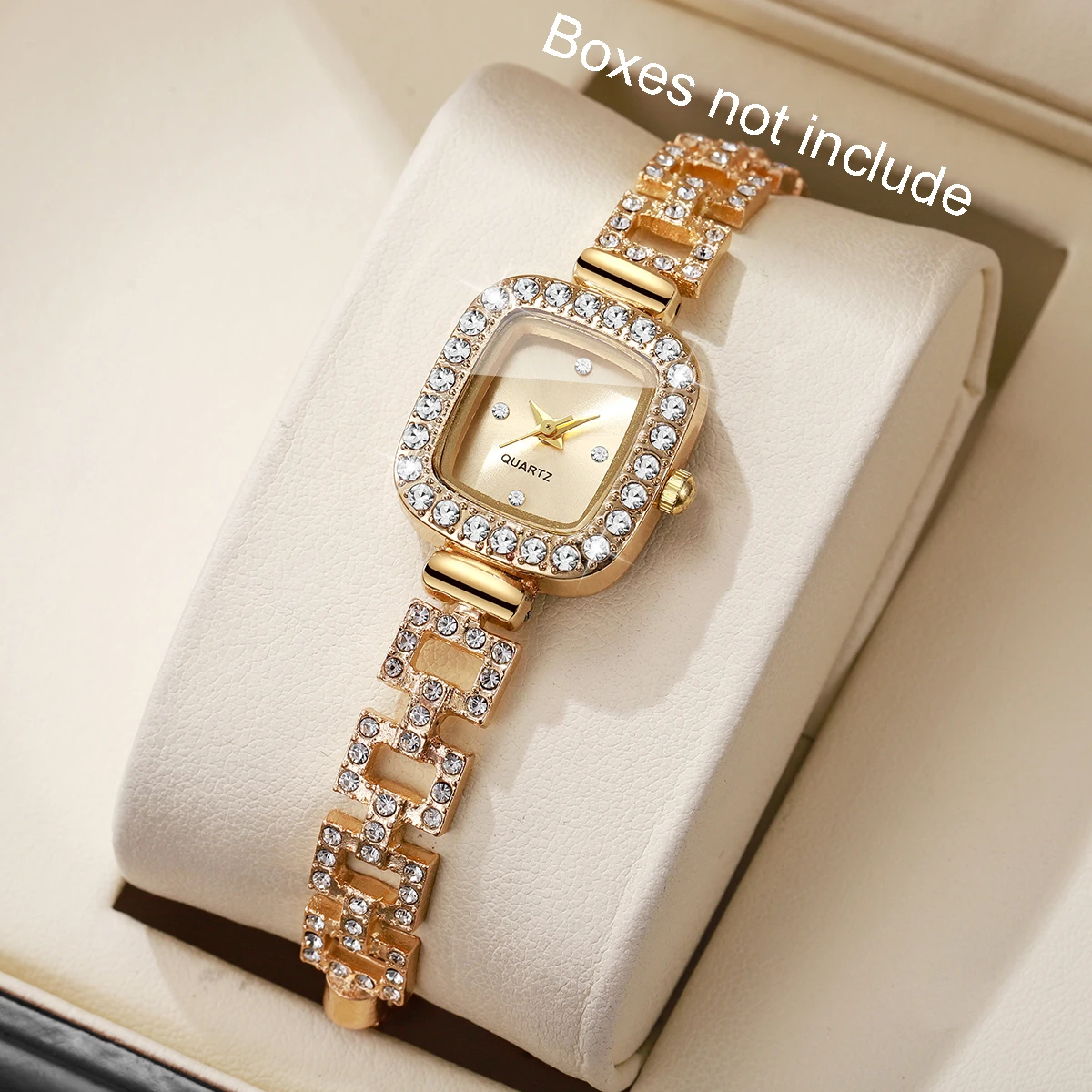 

Роскошные женские часы со стразами, элегантные квадратные кварцевые браслеты, наручные часы Reloj Mujer, часы для девочек, подарок (без коробки)
