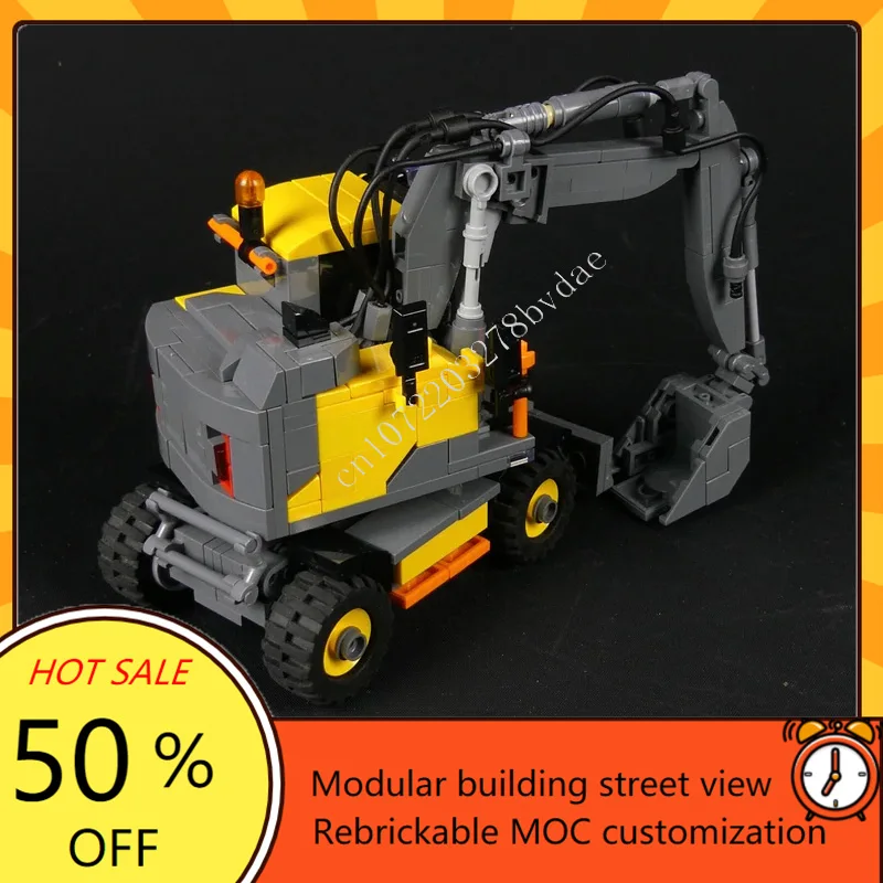 481PCS MOC Auto EWR150e Bagger Modell Gepanzerte Auto Modell Bausteine Ziegel Architektur DIY Bildung Montage Spielzeug Geschenke