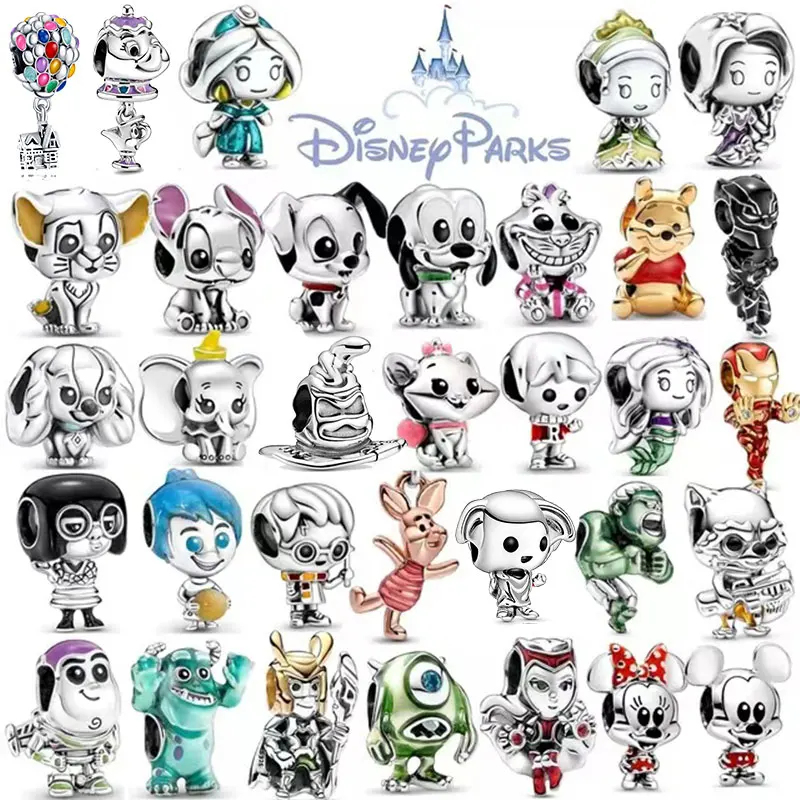 100% 925 sterling silver Disney Marvel new bead charm suitable for Pandora original bracelet women DIY pendant jewelry popular