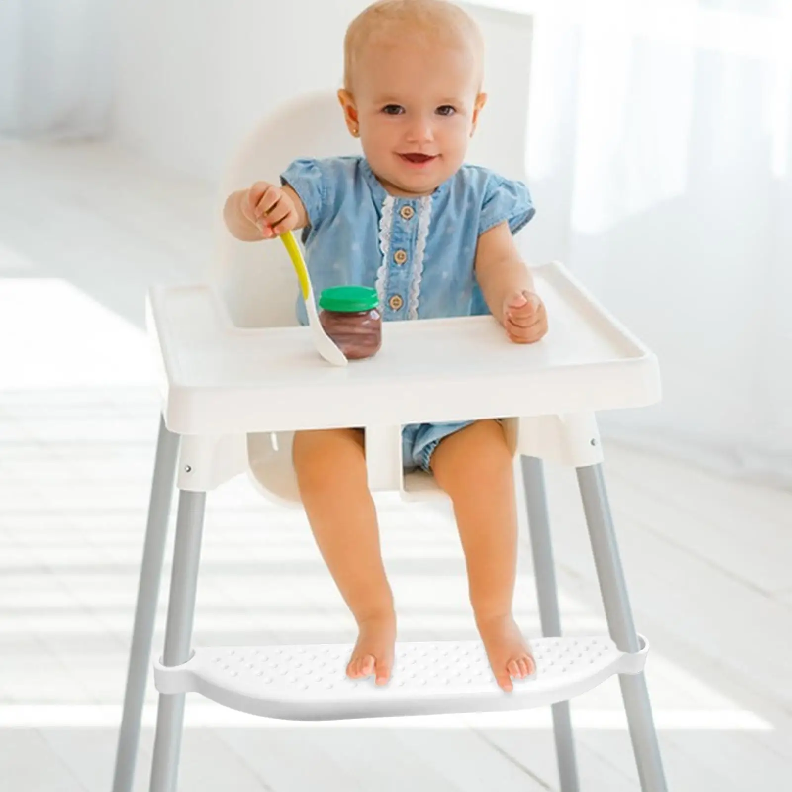 Sandaran Kaki Bayi yang Dapat Disesuaikan untuk Kursi Tinggi, Sandaran Kaki Bayi Anti Selip, Aksesori Kursi Tinggi yang Stabil untuk Makan Balita di Rumah