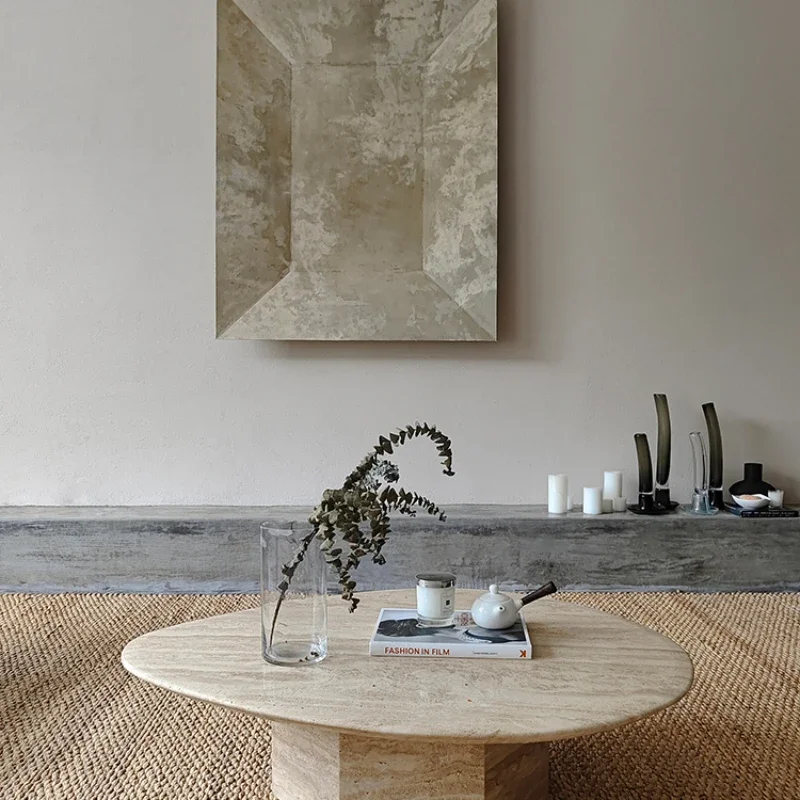 

Кофейный диван для гостиной в нордическом стиле, Современный дизайнерский круглый обеденный стол для маленькой квартиры