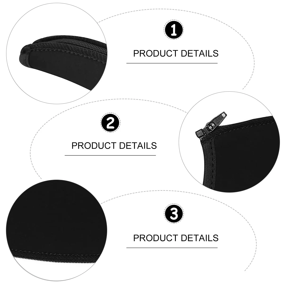 

Zipper Headphone Headband Cover Protector Neoprene Head Beam Pad Scratch Resistant For Headphones Accessory
