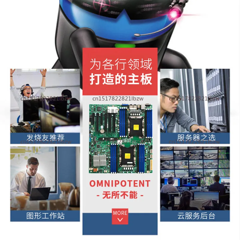 Used X11DPI-NT X11DPI-N dual server 3647 main board NT 10 Gigabit network port C621 chip 95 New, second-hand