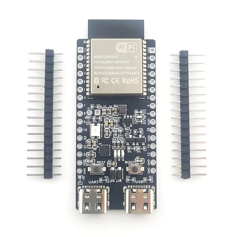 

ABFM-ESP32 C5 Development Board Dual-Frequency 2.4G And 5Ghz Wifi Module 4MB Flash WIFI6 CH343 32PIN TYPE-C