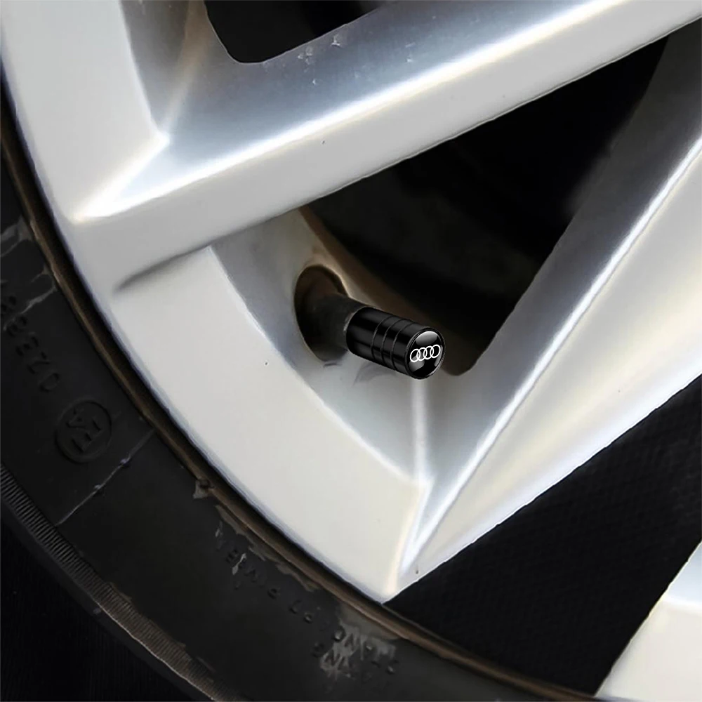4Pcs Car Tire Valve Bolt-in Wheel Valve Stem Cap Cover Accessories for Audi Sline A1 A2 A3 A4 A4L A5  RS RS3 RS4 RS5 RS6 R8 S1 - view 6