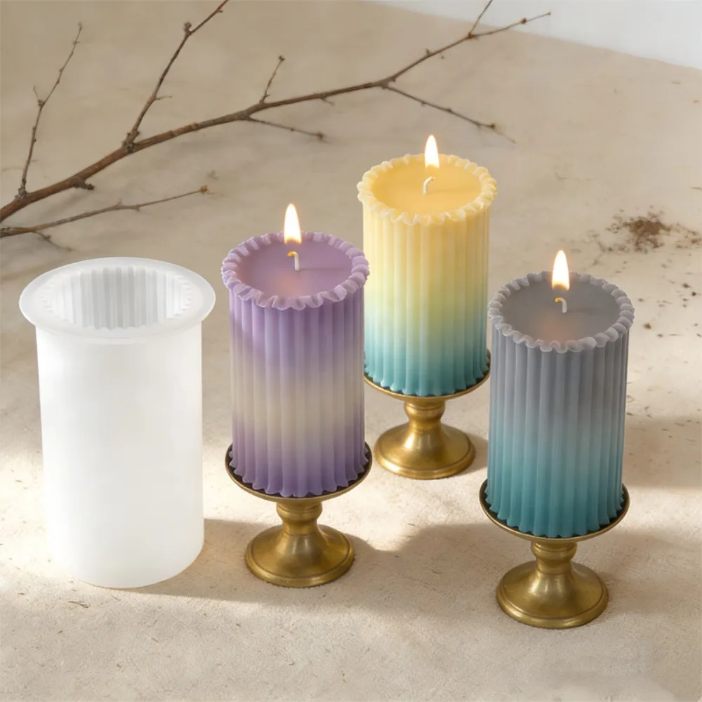

Cylinder Column Candle Molds DIY Handmade Cube Column Geometrical Soap Candle Silicone Mould Craft Ornaments Plaster Resin Mold