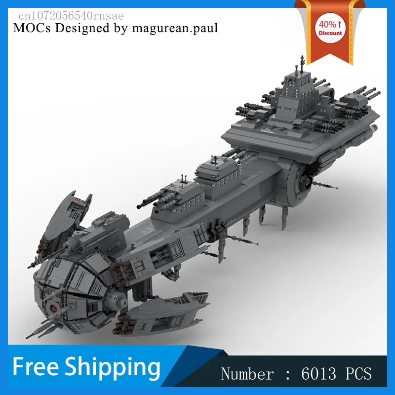 

MOC Building Blocks Dreadnought Space Ship Battleship Model DIY Bricks Assemble Toys Christmas Gift Collection Presents