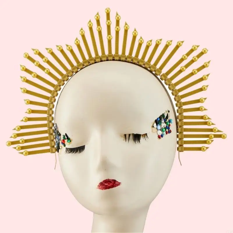 C71F Tocado Formal Tiaras Iglesia Diadema Mujer Decorativa para Cabello