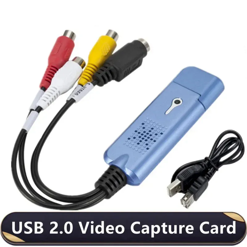 VHS VCR TV to Digital Converter USB 2.0 Video Converter Audio Capture Card VHS Box VHS to Digital Converter Support Win 7/8/10