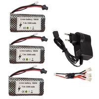 2S 7.4V 3300mAh Li-ion Battery 18650/USB for wltoys 18301 18302 18311 18312 104310 104311 MN99S D90 Q1 H101 Huina1592 R/C Cars