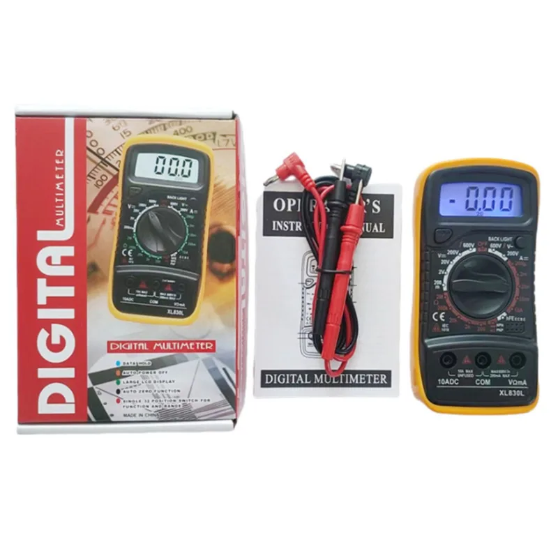 XL830L Digital Multimeter Multifunctional High Precision Digital Display Electrician Resistance Voltage Meter Combination