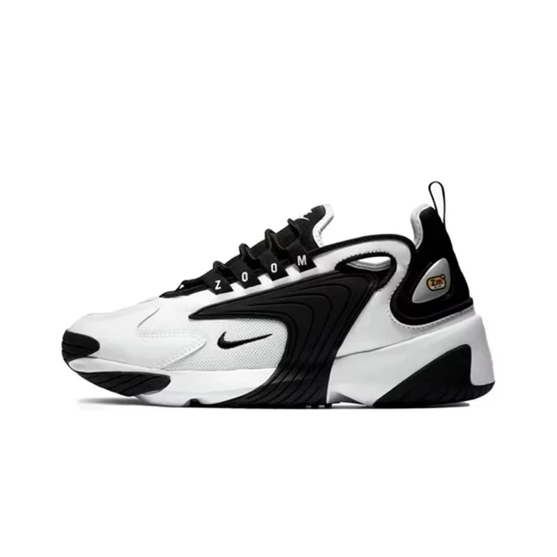 

Original Nike Zoom 2K Men's Running Shoes Wear Resistant Breathable Black White Panda Sneakers AO0269-101