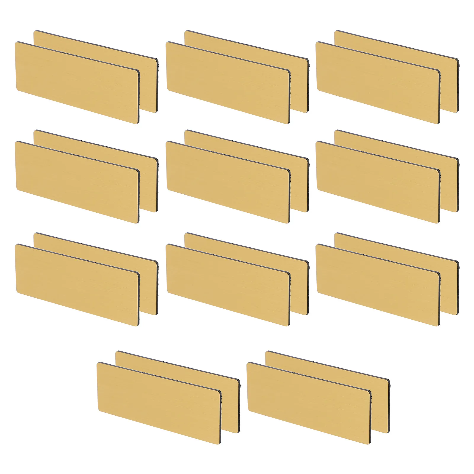 20Pcs Name Tag Badge Blanks for Office Staff Professional Blank Plastic Name Tags Pin Backs Employee Identification Reusable