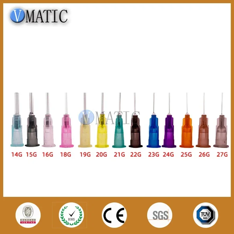 Free Shipping 22G High Quality Pinhead Dispensing Machine Syringe Needle Metal Pinhead Glue Dispensing Needle Tip 1/2 Inch