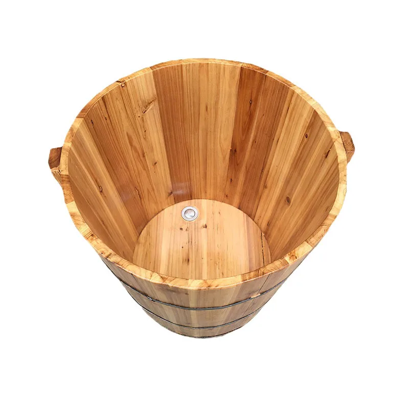 

Round Fir Bath Wooden Barrel Adult Bathtub Wooden Full Body Bucket Medicinal Bath Sitz Factory