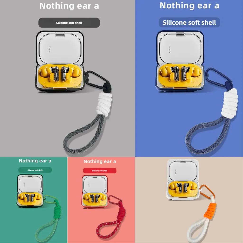 for Nothing Ear (a) Case Soft Protective Cover Nylon Lanyard Headphone Shells Anti Dust Sleeve Hand Rope Strap Accessories