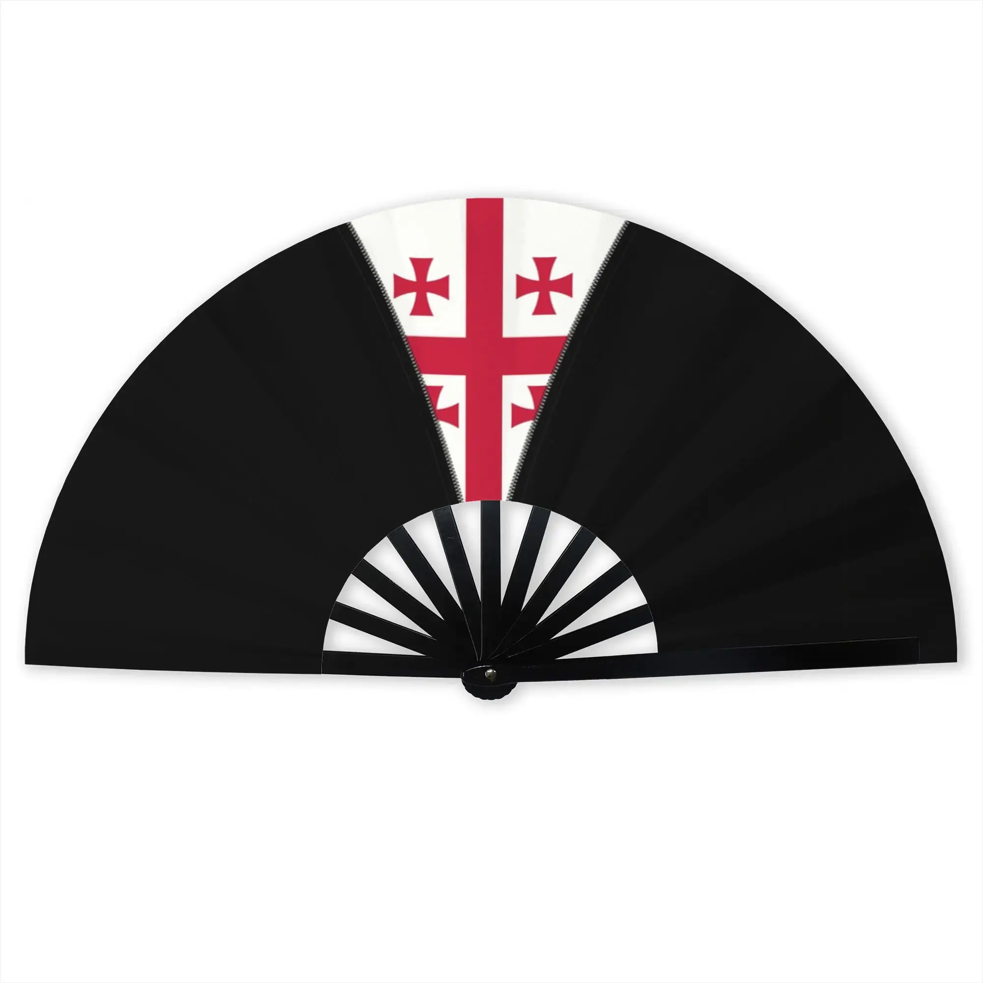 Flag of Georgia Georgian Pride Portable Pocket Fan Camping  Folding Fan Chinese Dance Cooling Handheld Fans