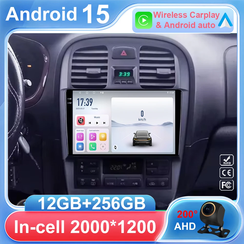 

For Hyundai Sonata EF 2001 - 2012 Android 15 2K Incell Screen Multimedia Stereo Head Unit GPS Navigation High-performance wifi