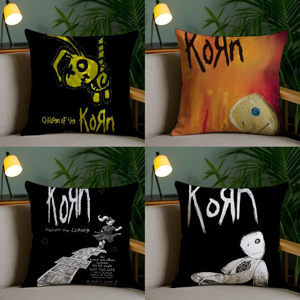 Korn Cushion Cover Cushion Cover Soft Washable Pillow Case Multi-Scene For Couch Bed Travel Office Use