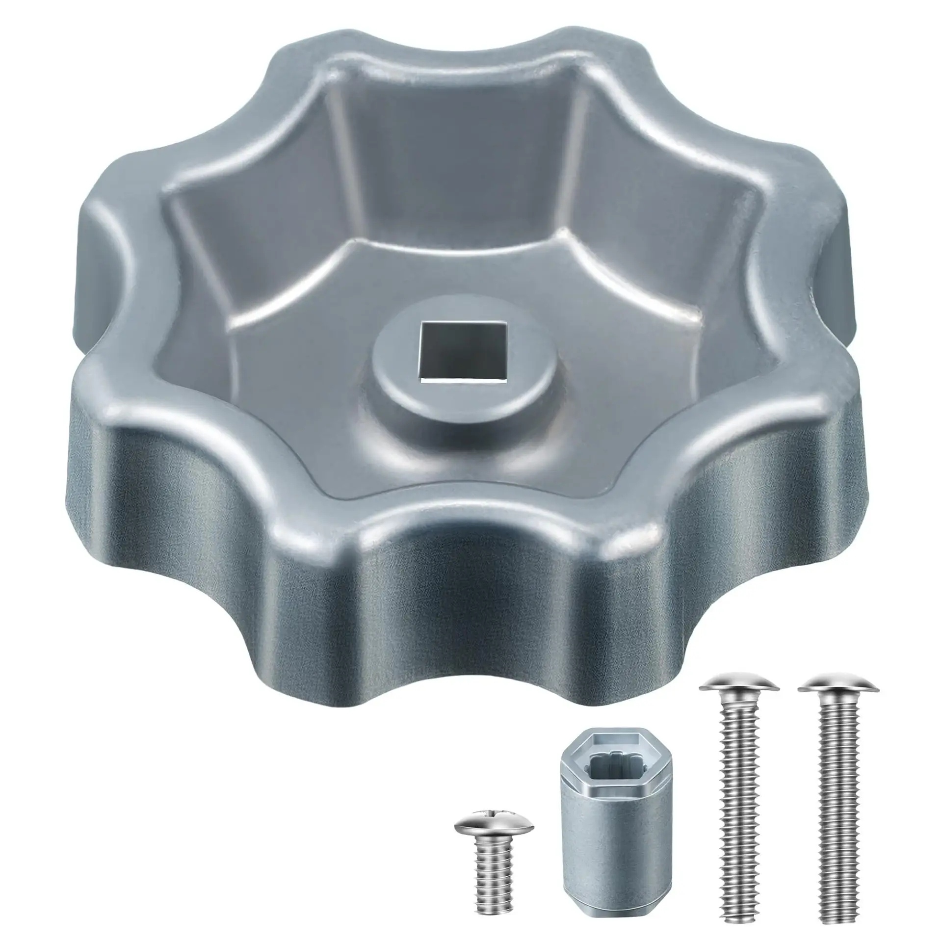 Compatible with Outdoor Faucet, Nozzle Handle, Hose, Faucet Round Wheel Handle Replacement, Including Screws
