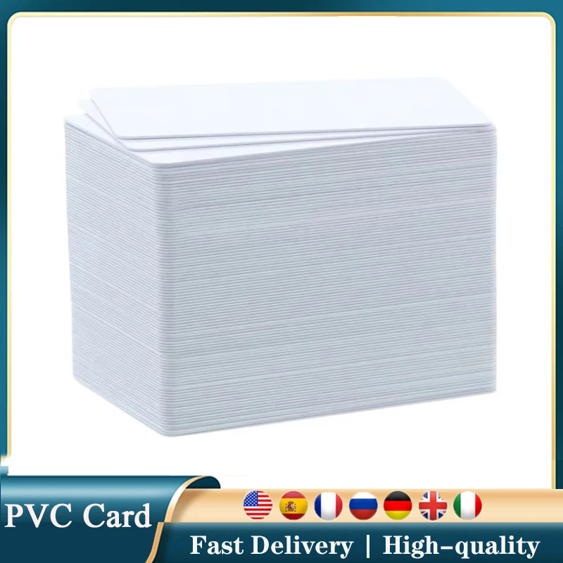 

Пустые карты из ПВХ, карта из ПВХ, водонепроницаемая пластиковая удостоверение личности, визитная карточка, пустая глянцевая для Epson, для струйного принтера Canon