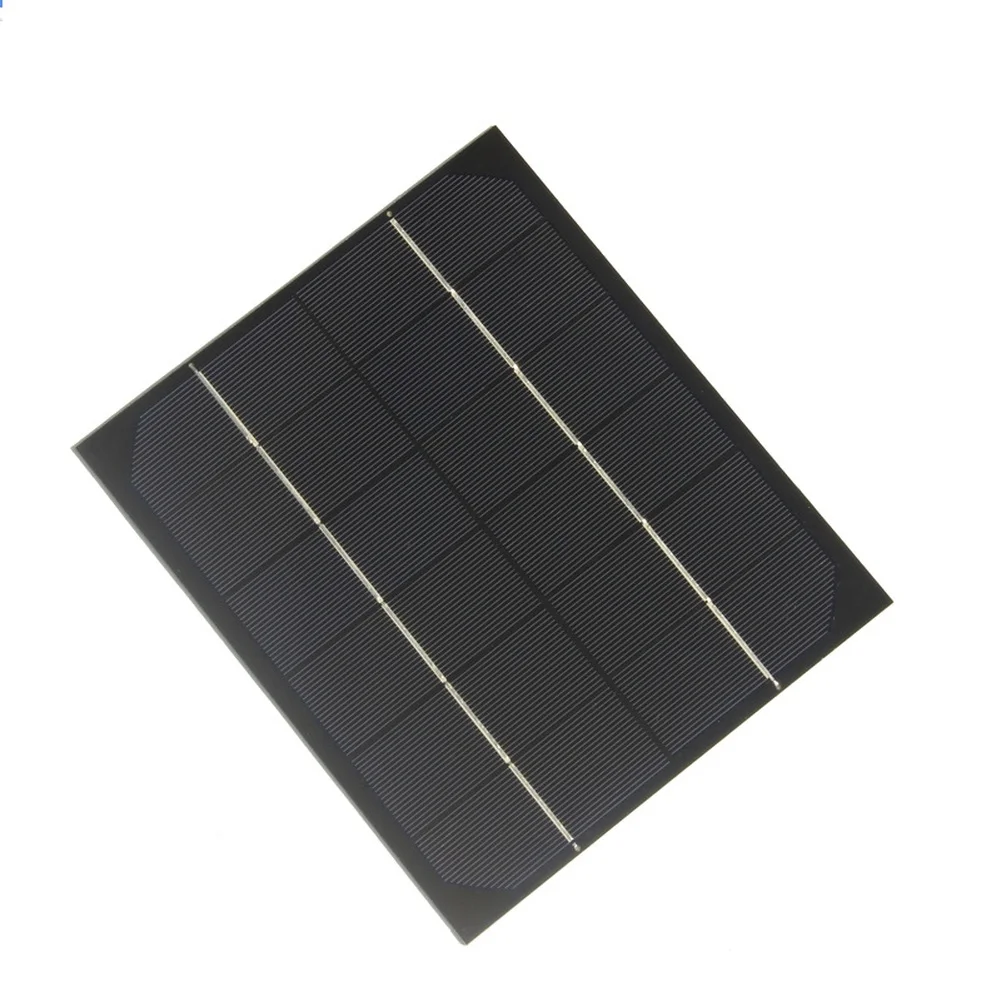 Monocrystalline Solar Panel 6W 6V Output DC5521 Compatible with For Garden Security Lights and Small Outdoor Lamps