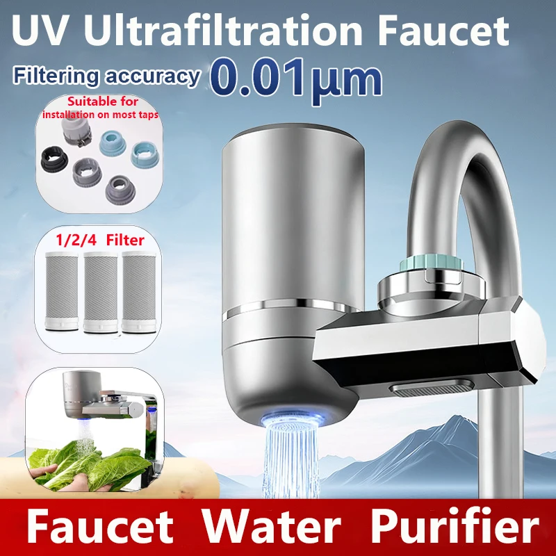 

Фильтр-стерилизатор для воды на кран, очистка 99%, для дома и кухни, с функцией удаления накипи, с 1/2/4 фильтрами