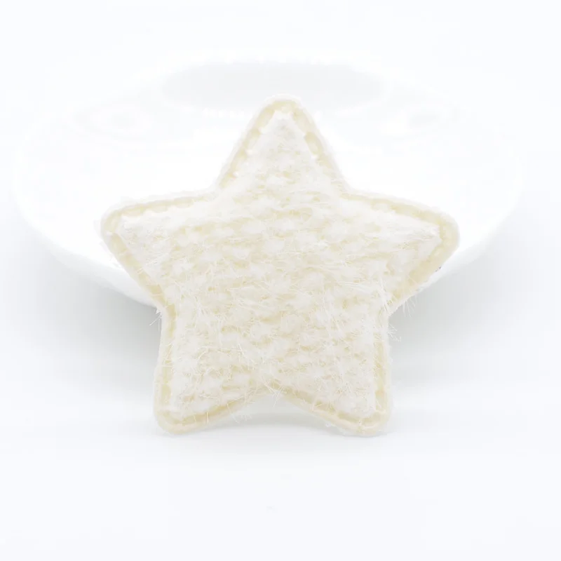 12pcs 48mm Soft Plush Cloth Star Applique for Clothing Hat Sewing Supplies Patches DIY Headwear Hair Clips Decor