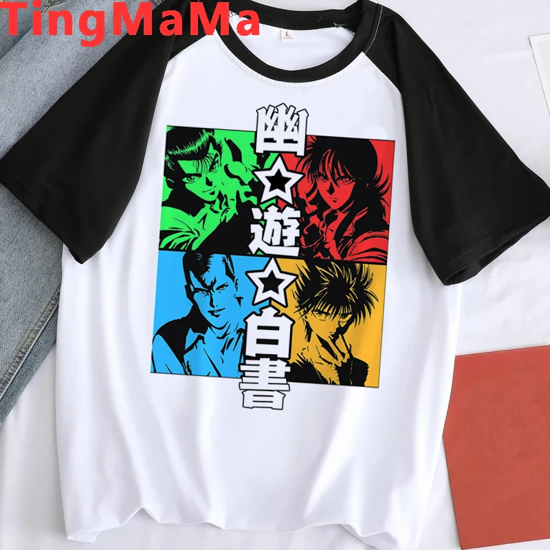 Japanese Anime Yu Yu Hakusho T Shirt Men Kawaii Cartoon Hip Hop Manga Graphic Tees Harajuku Clothes Unisex Tops T-shirt Male