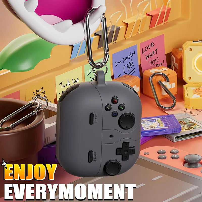 Case For Samsung Galaxy Buds 3 /Buds 3Pro with Cleaner Kit Cute Funny Cartoon Game Design Silicone Protective Case with Keychain