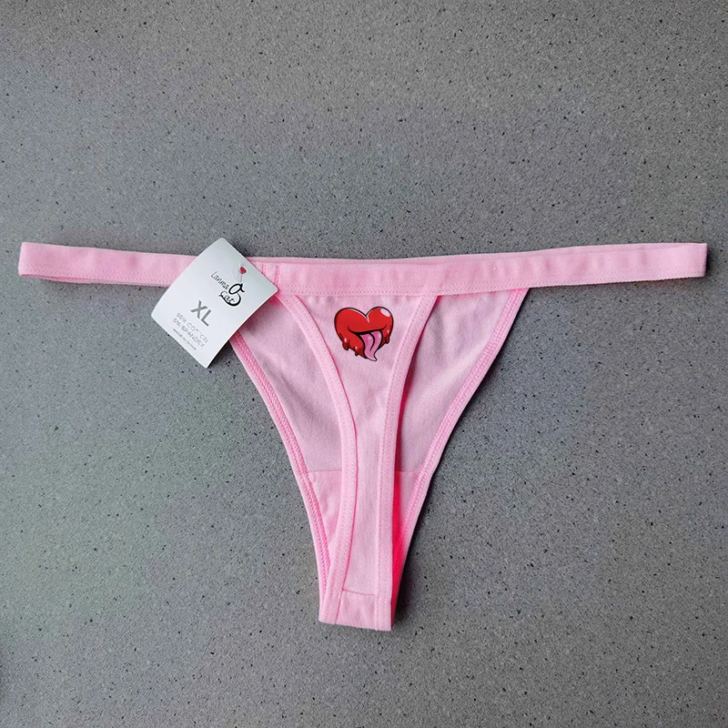 Pink Underwear For Women Sexy Cotton Pink Thongs G string Panties Underwear Ladies Sex Inner Clothing Pink Underpants