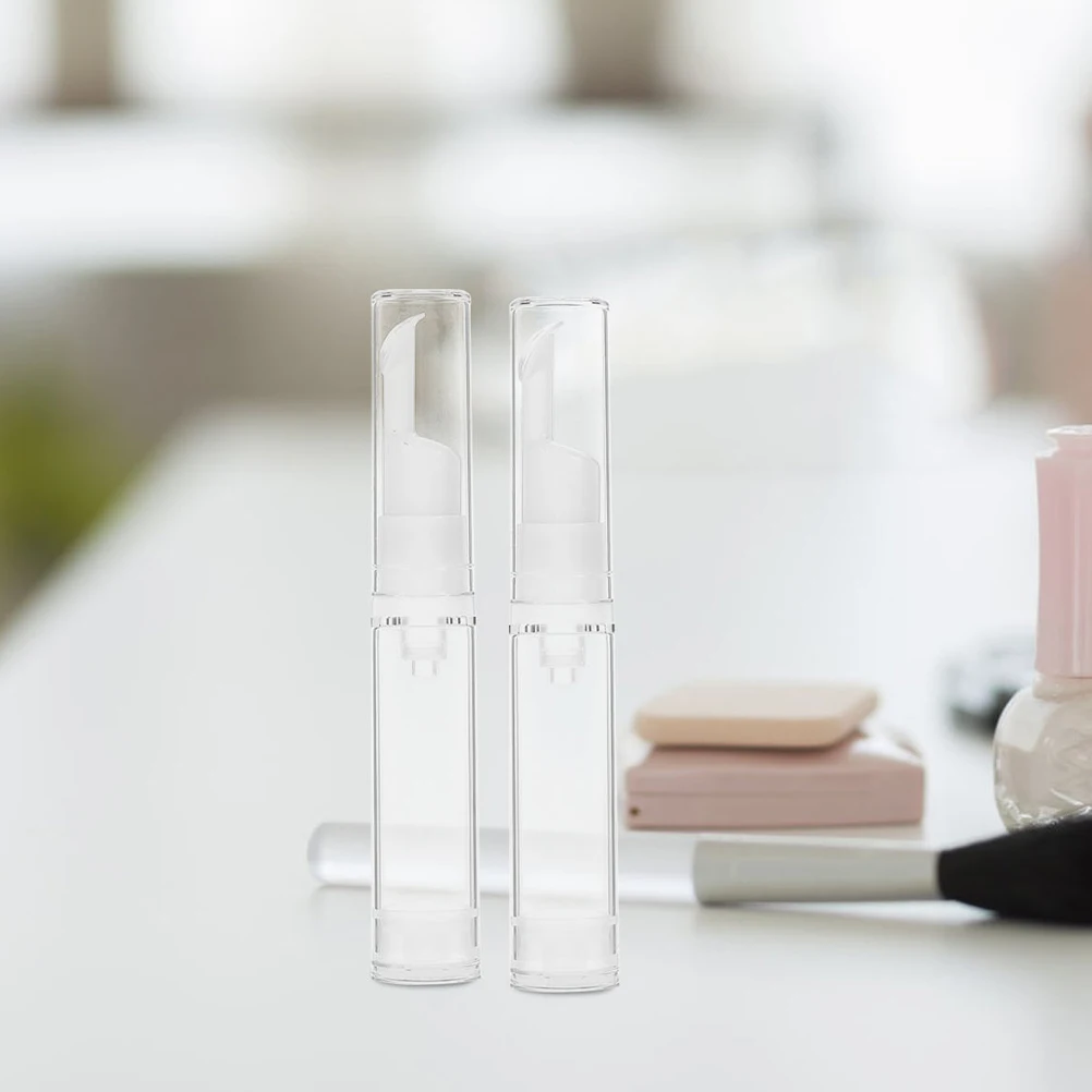 12Pcs Duckbill Foundation Empty Bottle Portable Airless Pump Containers for Travel Refillable Liquid Lotion Dispenser