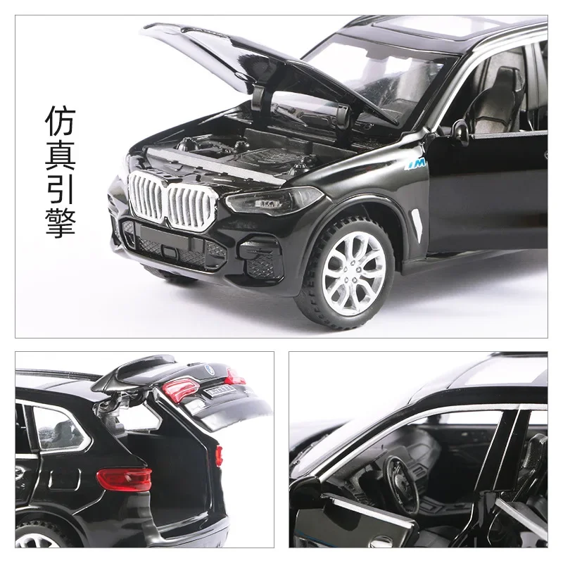 1:32 BMW X5 High Simulation Diecast Metal Alloy Model car Sound Light Pull Back Collection Kids Toy Gifts