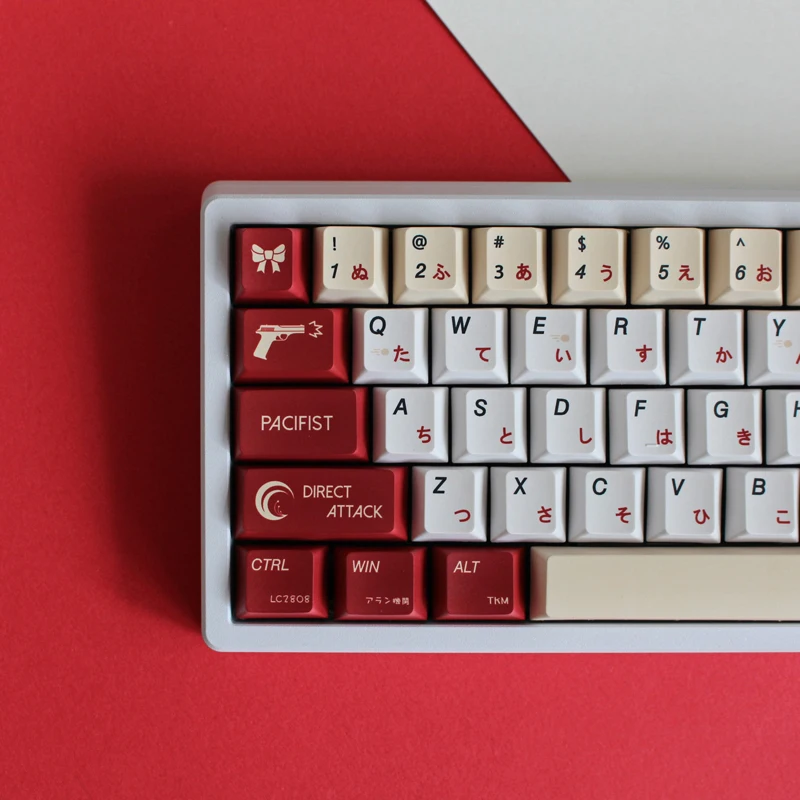

Anime Lycoris Recoil Keycaps PBT 5 Sides DYE-Subbed Key Caps Cherry Profile For mx Keyboards 61 68 75 84 87 96 98 980 104 108