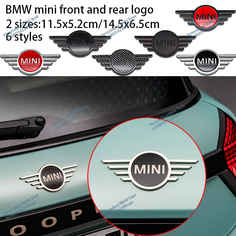 

1pcs Car Front Head Emblem Rear Sticker Logo For BMW Mini Coopers F54 F55 F56 F57 Refit Replacement Badge Exterior Accessories