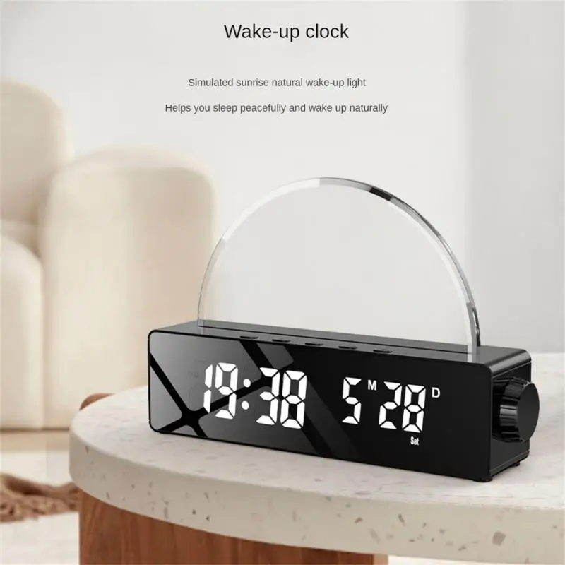 High Quality Electronic Alarm Clock With Sleep Accompanying Function Wake Up Clock Home Decoration Tools Mirror Alarm Clock New