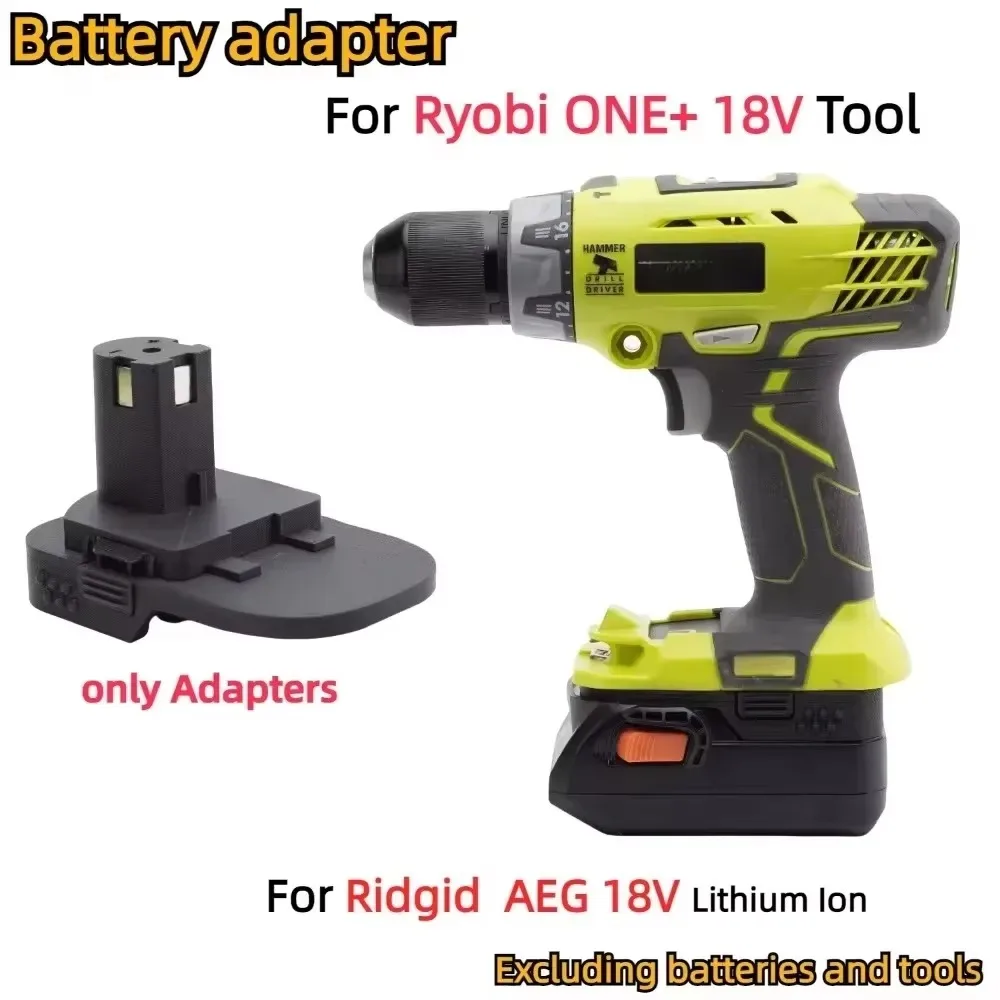 Battery Adapter/Converter for Ridgid  AEG 18V Li-ion Battery Series TO Ryobi ONE+ 18V Series Cordless Power Tools(Only Adapter)